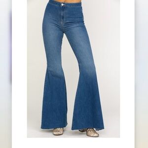 Women's Blue Flared Jeans